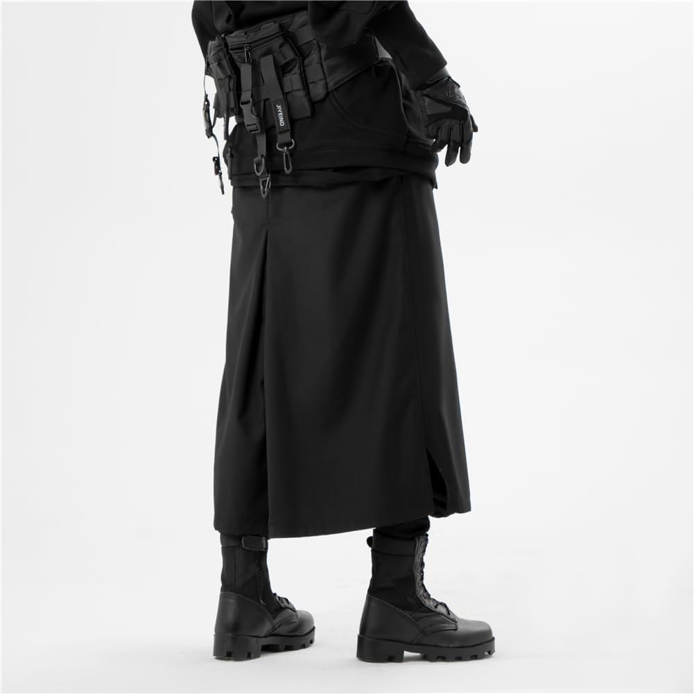 Functional Robe Skirt Pants Men Techwear Tactical Skirt Joggers Pants Male Hip Hop Streetwear
