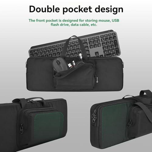 Étui pour Logitech MX Keys S résistant à l'eau avec poignée de transport