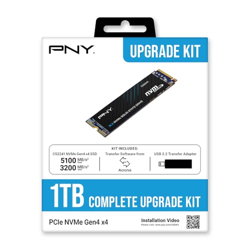 CS2241 1TB PCIe Gen4 SSD M.2 2280 Upgrade Kit - Fino a 5.100 MB/s in lettura - Aggiornamento PC/Laptop per giochi, rendering foto/video e stazioni di lavoro - Unità a stato solido interna - Hdd - Immagine 11