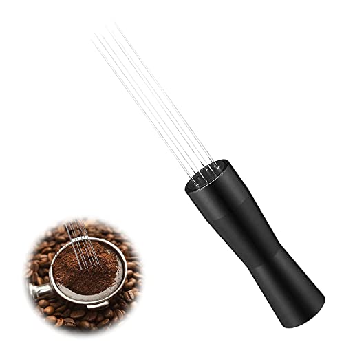 Distributeur D'aiguilles à Expresso, WDT Outil avec 10 Aiguilles D'agitateur, Utilisé pour Empêcher Le Marc de Café de S'agglutiner, Noir Cover