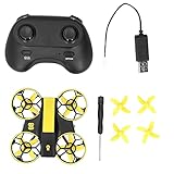 VGEBY 2,4G RC-Drohne, 6-Achsen-Gyroskop mit Höhenhaltung und Kopfloser 360-Grad-Drehung und LED-Leuchten mit Fernbedienung für und Erwachsene (YELLOW)