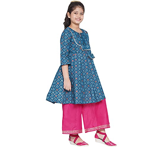 Image of Bitiya By Bhama Girl's Cotton Blend Kurta & Palazzo