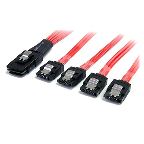 StarTech.com SAS SFF-8087-4x ラッチ付きSATAケーブル 50cm SAS8087S450