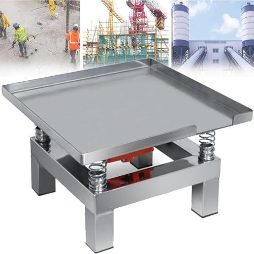 YCNLYSSR Table vibrante pour béton, 35 x 35 x 50 cm, Mini Banc d'essai de Vibrations pour l'industrie et la Construction, Plaque vibrante Plate en Acier Inoxydable, 3 000 à 3 600 TR/Min.