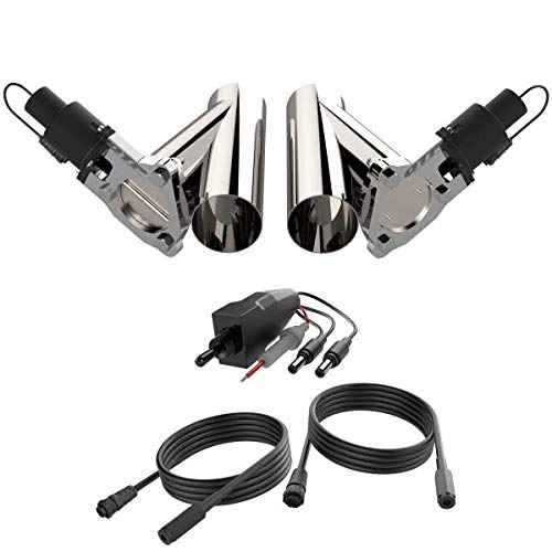 Quick Time Performance QTEC60CP Dual 3.00 Inch QTP Electric Exhaust Cutout Combo Kit