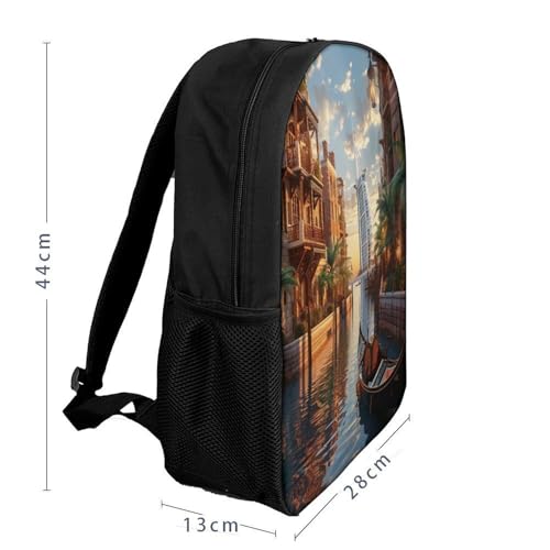 Sac à dos d'école Venise avec impression 3D haute capacité 43 cm - 2