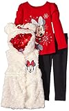 Disney Girls' Minnie Mouse Three-Piece Set in Zebra Motif
