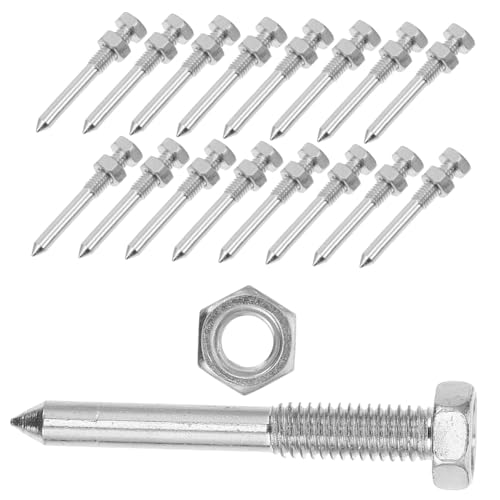 Milisten 20 Piezas Zapatos Aireadores de Césped con Pinchos Metálicos Resistentes para Airear Suelo de Jardín Clavos Extraíbles para Césped y Irregulares Antideslizantes y Duraderos