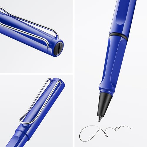 Image of Lamy Safari Blue Roller Ball Pen with Medium M63 blue refill