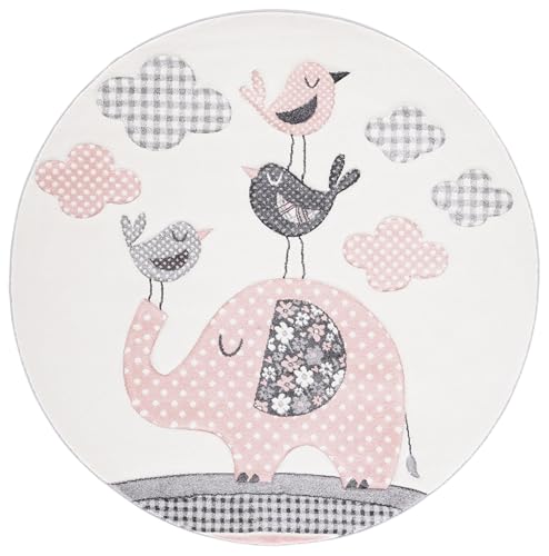 Tapete redondo SAFAVIEH Carousel Kids 4 pies miniatura 2