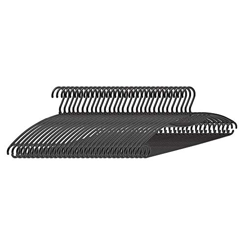 COM-FORT HOUSE | Perchas de Plástico Giratorio | Color Negro | Diseño Elegante | Perchas con Superficie Antideslizante | Gancho Giratorio de 360º | Pack de 25 Unidades Cover