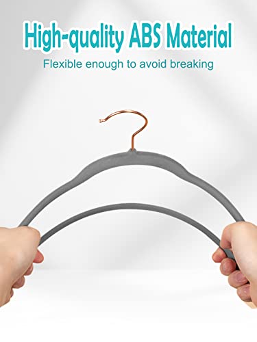 Smartor Premium Velvet Baby Hangers For Closet 50 Pack, 11.8" Safe Durable Baby Clothes Hangers For Nursery With 6 Pcs Closet Dividers, Sturdy Felt Hangers For Toddler/Infant/Kids/Childrens - Grey #TOP7