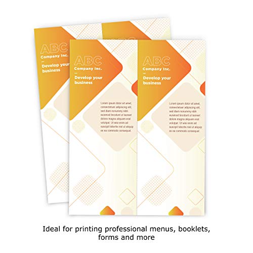 Printworks Professional Perforated Paper For Menus, Booklets, Forms And More, 8.5 X 11, 20 Lb, 1 Vertical Perf 4.25" From Left, 500 Sheets, White (04339) #TOP2