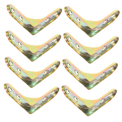 Cabilock 8PCS Heavy Duty Iron Corner Brackets for Furniture Cabinets and Shelves Cold Rolled Right Angle Connectors for Secure Support and Easy Installation