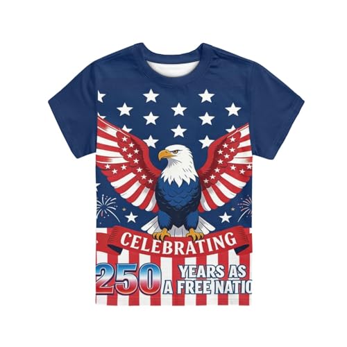 Image of Kids Graphic T-Shirt Boys Girls Novelty Tees Top Short Sleeve Shirts Summer Blouses 3-16