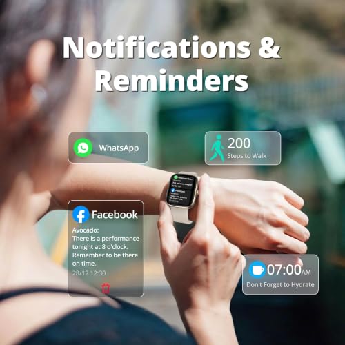 Smart Watch for Women Ladies (Answer/Make Call), 1.83" HD Fitness Tracker with Heart Rate/SpO2/Sleep Monitor, Pedometer, 120+ Sport Modes, IP67 Waterproof, 7-Day Battery, for iOS Android view 5