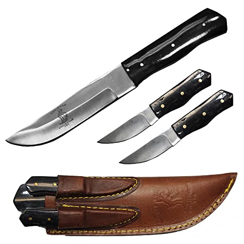 Rtek Hunting Knife Set, With Harden Plastic Sheath M-9 Military Style Saw Back Knife, Skinning Knives And Travel Sheath For Hunting, Field Dressing, Skinning, Camping, And Outdoors, 13" Tactical Fixed Blade, 8" Full Tang Fixed Blade (Black) #TOP7