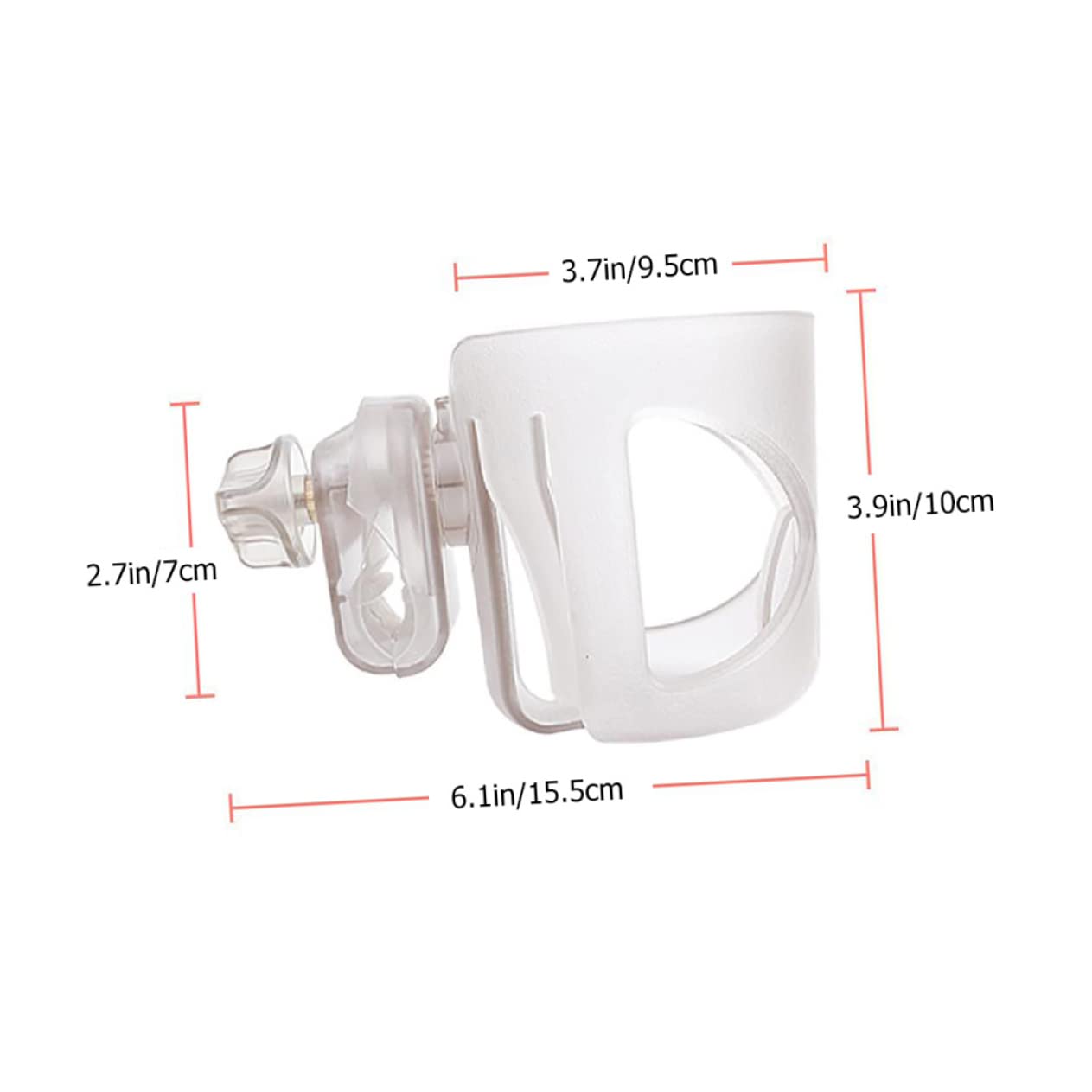 KOMBIUDA Plastic Stroller Cup Holder Car Bottle Rack Bike Cup Rack Easy Install Durable and Sturdy