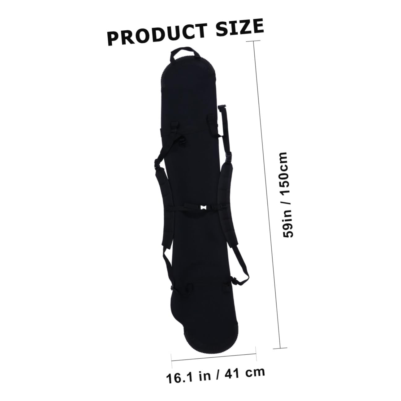 Funda para Snowboard Negra Resistente Suciedad Bolsa Práctica para Equipo de Esquí Almacenamiento Conveniente y Diseño Multiusos para Viajes y Transporte Seguro