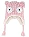 GEMVIE Gorro de Punto Bebé Niña Gorra de Aviador Infantil Peluche Caliente Invierno Animal Rosa Circunferencia 50-54cm