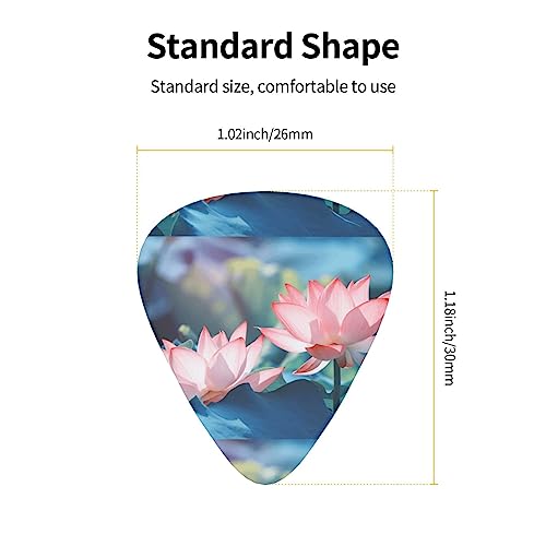Lot de 12 médiators en forme de plantes de lotus pour guitare électrique et basse - Les Beatles, Paul McCartney, John Lennon, RIngo Starr, George Harrison Lot de 12 médiators en forme de plantes de lotus pour guitare électrique et basse – Image 5