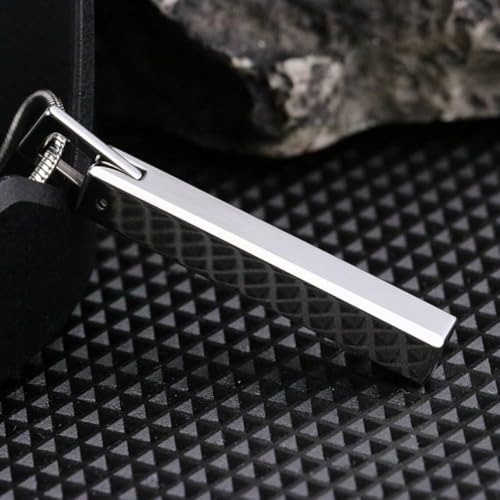 Image of THE MEN THING SLEEK APEX - Pure Titanium Steel Silver Bar Pendant with 24inch Snake Chain for Men & Boys