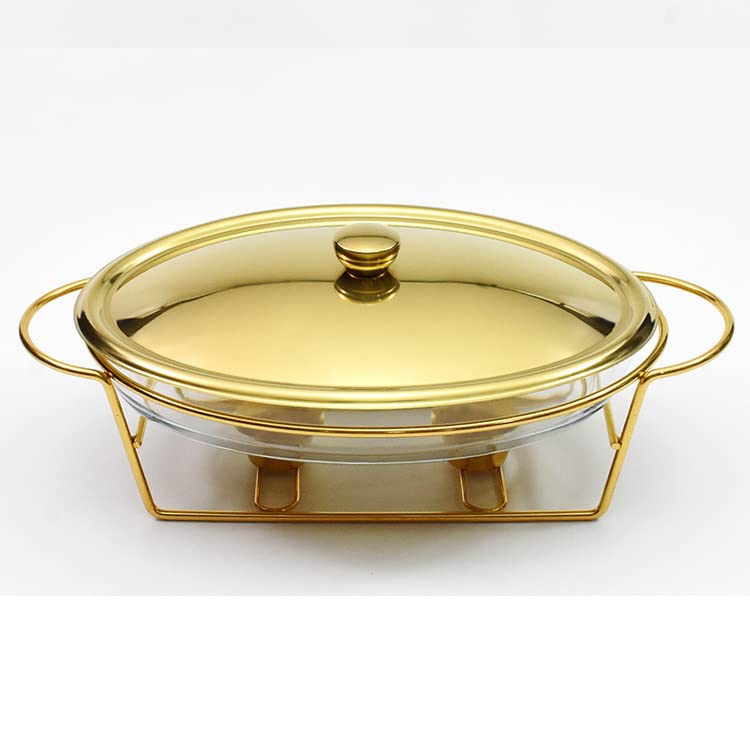 Bandeja de Aislamiento para Catering, Juego de vajilla de cerámica para Buffet, vajilla con Acabado de mármol, Rectangular, Adecuada para Banquetes, Catering, Eventos, Bodas, bufés, Oro (pla