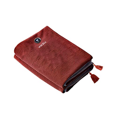 Portable Heated Shawl, 2025 New USB Heated Shawl Blanket, Wearable Electric Heating Blanket with 3 Heating Settings, Fast Heating Electric Blanket, Heat Pad for Home, Outdoor (Red, Without Charger)