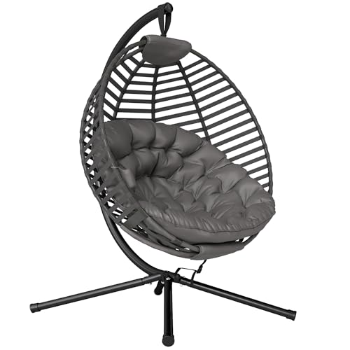 Outsunny Hängesessel Hängekorb mit Gestell für 1 Person Hängeschaukel...