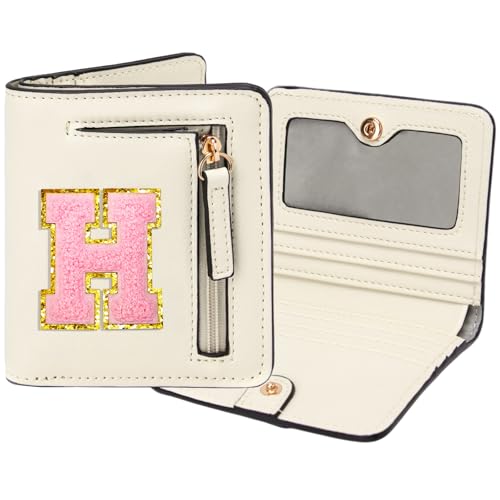 Image of Birthday Gifts for Teen Girl Kids Wallet Little Girl Wallets | Small Initial Kid Wallet for Girl Rfid Wallet Preppy Stuff Gifts for Girls 8-12 Beige H