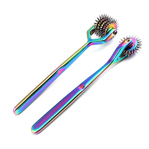 OdontoMed2011-Lot-of-2-Pieces-Rotating-Spur-Wartenberg-Pinwheel-2-5-Heads-Stainless-Steel-Multi-Color-Rainbow-Pin-Wheel-Diagnostic-Equipment