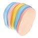 SOLUSTRE 50pcs Facial Makeup Sponge Reusable Cosmetic Spa Sponges Natural Beauty Sponge for Exfoliating Wash Facial Cleansing Makeup Removal, Random Color