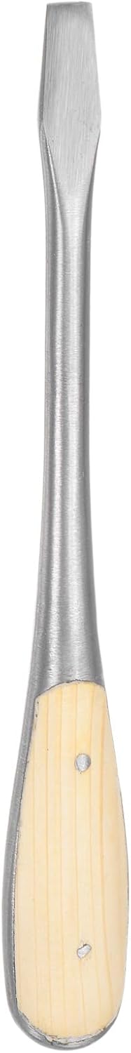 HARFINGTON Slotted Screwdriver SL10 10" Carbon Steel Flat-Blade Screwdrivers with Wooden Handle for Fastening, Chiseling and Loosening