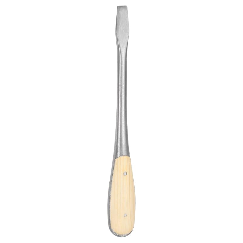 Chave de fenda chata SL10 HARFINGTON em aço-carbono com cabo de madeira, 25,4 cm