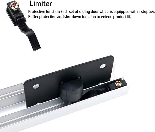VICTAC Black Sliding Door Rollers Wardrobe Nylon Pulley Wheel Cabinet Caster, Door wheels with silent Bearing High load-bearing Roller of 1 Set 3