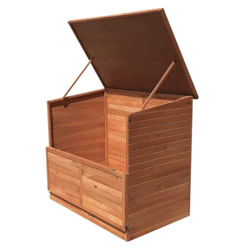 GARDIUN KNH1096 Cobertizo Armario Madera Exterior Pool. Dimensiones 137 X 91 X 120 cm