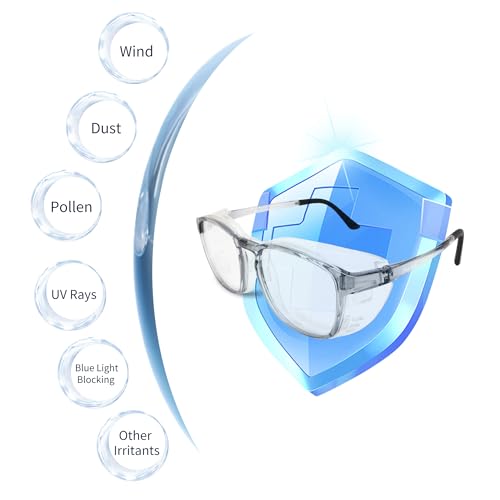 Image of Dry Eyes Glasses with Soft Silicone Moisture Chambers and Moisture Circulation Pad for Dry Eyes Symptoms(Grey)