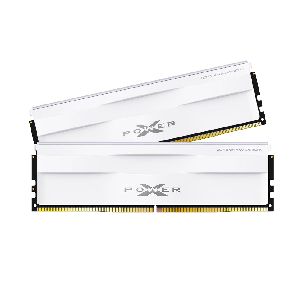 SP Silicon Power XPOWER Zenith - Memoria RAM DDR5 no RGB de 32 GB (2 x 16 GB) CL36 6000 MHz, compatible con Intel XMP/AMD Expo UDIMM, color blanco, SP032GXLWU60FFDG