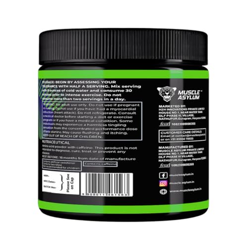 Image of Muscle Asylum F9 Pro Pre-Workout - 30 Servings, 300 Gm (Watermelon) | Boosts Energy & Endurance | Improves Focus,Powder