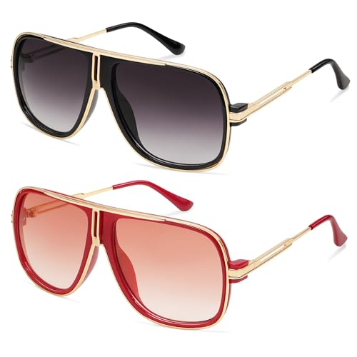 Retro Aviator Sunglasses for Women Men Oversized 70s 90s Square Womens Mens Sunnies AP3683