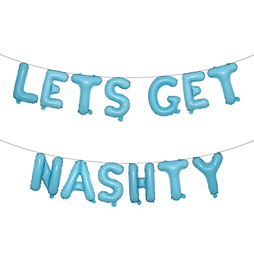 Multicolor Lets Get Nashty Balloons Nashville Bachelorette Party Decor Nash Bash Bachelorette Party Decorations Lets Get Nashty Sign Nashville Party Supply (LETS GET NASHTY Light Blue)