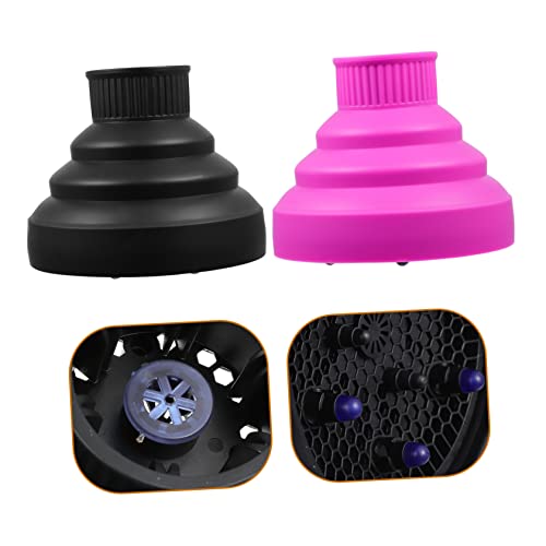 Hemoton 1 De Silicone Ventilador Dobrável Secador De Cabelo De Silicone Difusor Difusor De Sopro De