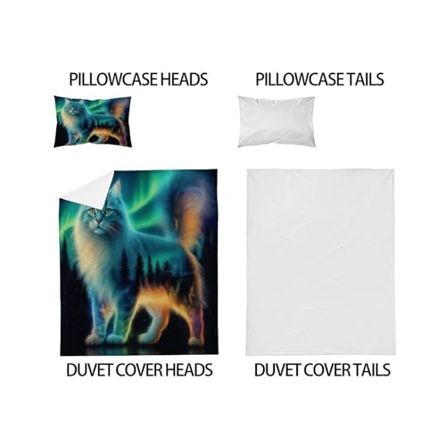 Housse de couette 2 pièces lit simple couvre-lit microfibre