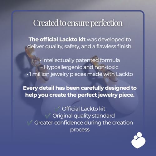LACKTO Breastmilk Jewelry Kit, DIY Keepsake Kit for New Moms, Make Your Own Breast Milk Jewelry, Baby Shower & Mother's Day, Gift (Chubby Mini Drop Pendant, White Gold Plated) by Lackto - Image 2