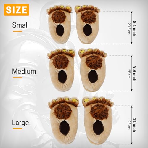 GNEGNI Novelty Winter Warm Slippers, Big Feet Monster Costume Slippers for Men Women Kids Indoor2