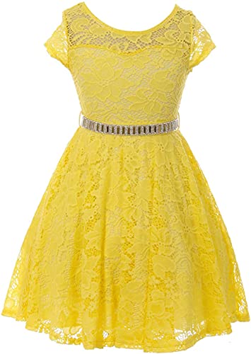 Image of iGirlDress Little Girls Floral Lace Flower Girls Dresses sizes2-14