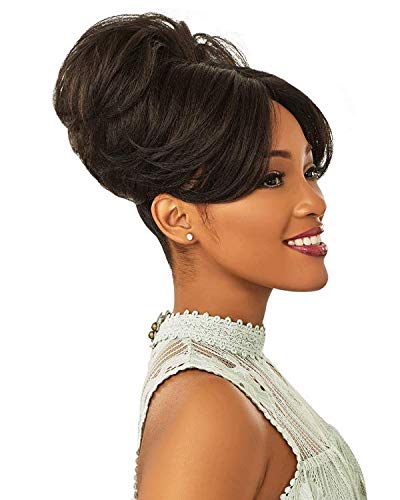 Miniatura 3 de Sensationnel Instant Bun With Bang - Pieza de peluca sintética Evonne (2 marrón oscuro)