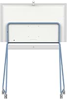 Vista 2 de Vibe 55'' Interactive Whiteboard Portable Stand, Four Lockable Wheels, Sleek Design for The Modern Office or Classroom (Blue)
