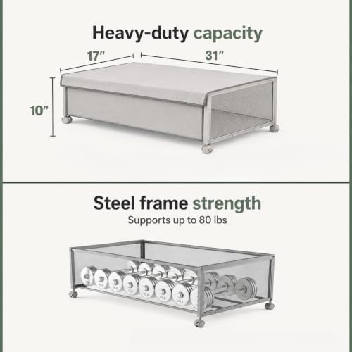 Image of Fokyfok 2Pack Under Bed Storage Containers,10 inch Height,31 inch Long