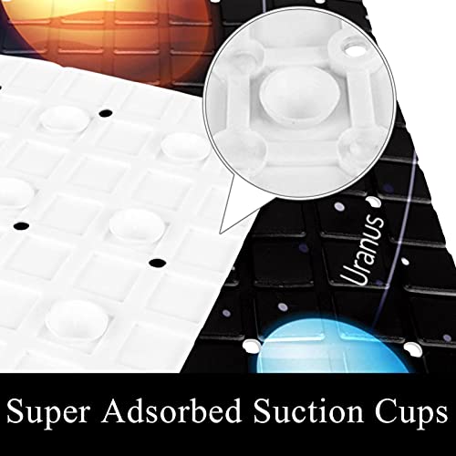 Tapis de bain antidérapant rectangle en PVC à ventouses pour bébé et senior - 4